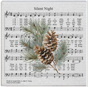 Silent Night Greenery Block
