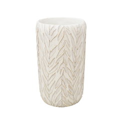 Image of White Leave Pot