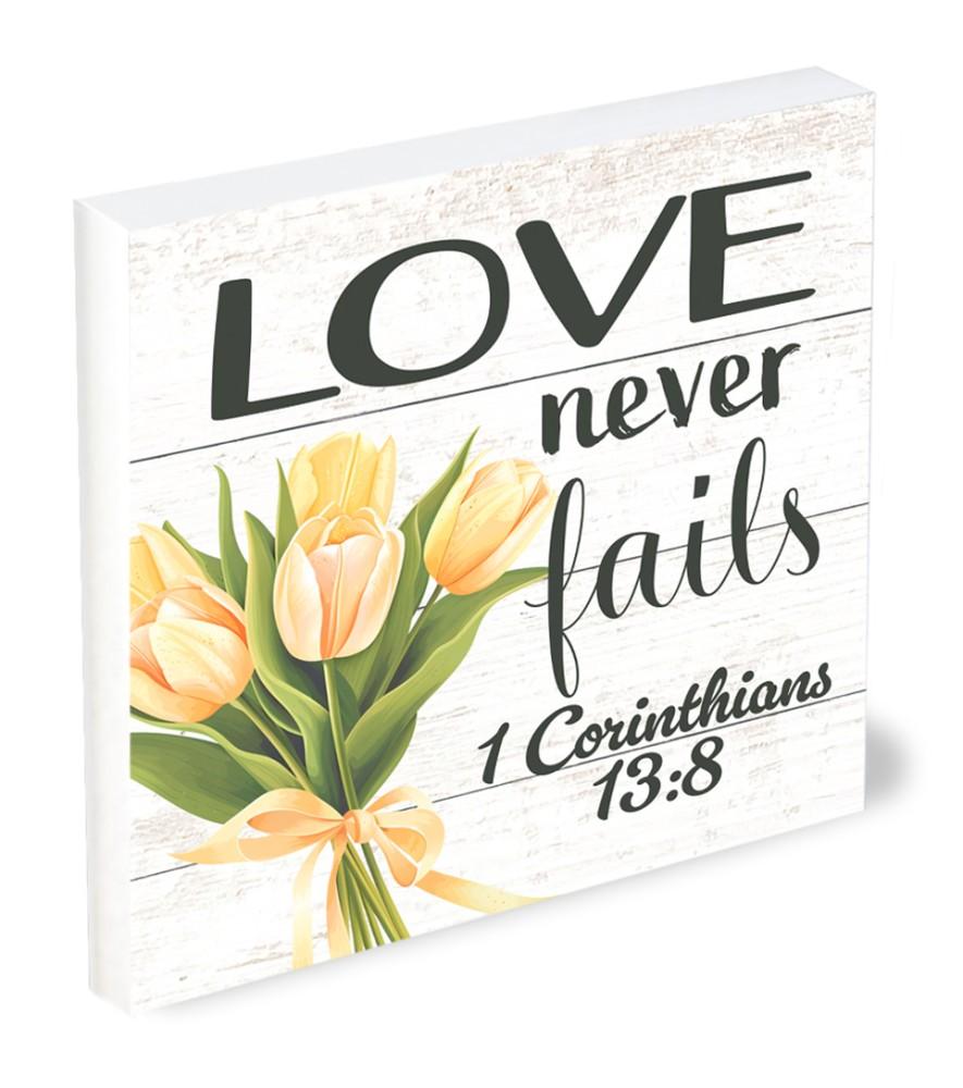 Shelfie Sitter Love Never Fails 5x5