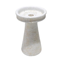 Image of Pillar Candle Holder Cement 4’x6.5′ Cream Finish