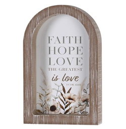 Image of Framed Arch Faith Hope Love 7X11