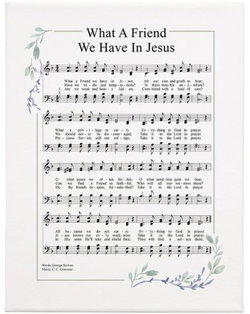 Image of What a Friend Hymn Wrapped Canvas
