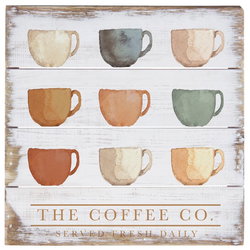 Image of Coffee Co. Cups Wood Sign 6′