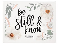 Image of Be Still Flowers Canvas 9’x12′