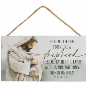Like A Shepherd Jesus Hanging Sign