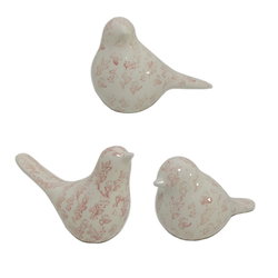 Image of 3 Asst Pink Floral Birds (Sold Invidually)