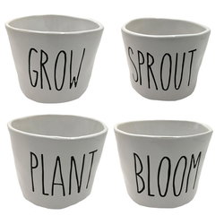 Image of 4 ASST Word Planter Small (Sold Invidually)
