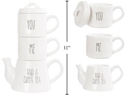 Image of Farmhouse Modern Ceramic 3pc Tea Set