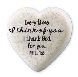 Image of Tabletop Heart Stone Thankful 2.25’H