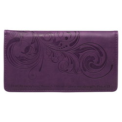 Image of Checkbook Wallet Purple I Can Do Everything Phil. 4:13