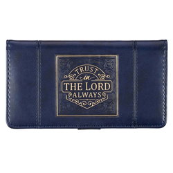 Image of Checkbook Wallet Navy Trust in the Lord Isa. 26:4