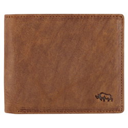 Image of Genuine Leather Wallet Rhino Armor Dk Brown