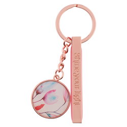 Image of Keyring in Tin Pink Petals Shine