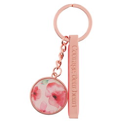 Image of Keyring in Tin Coral Poppies Courage