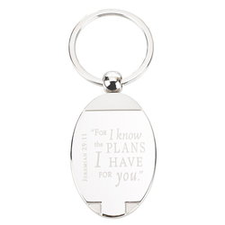 Image of Key Ring in Tin For I Know the Plans Jer. 29:11
