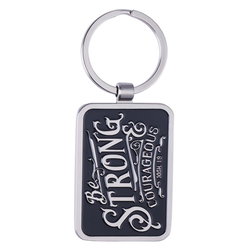 Image of Key Ring in Tin Be Strong & Courageous Josh. 1:9