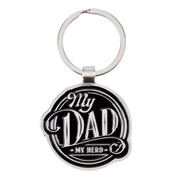 Image of Key Ring in Tin My Dad My Hero Prov. 14:26