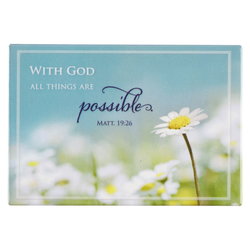 Image of Magnet Daisies All Things are Possible Matt. 19:26