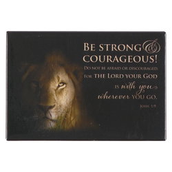 Image of Magnet Lion Strong & Courageous Josh. 1:9