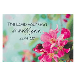 Image of Magnet Floral The Lord is with You Zeph. 3:17