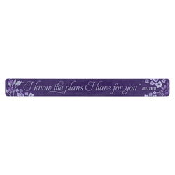 Image of Magnetic Strip Purple Floral I Know the Plans Jer. 29:11
