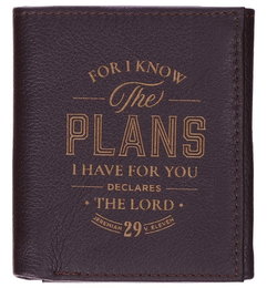Image of Wallet Leather Black I Know the Plans Jer. 29:11