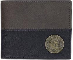 Image of Wallet Leather Black Lion Be Strong Josh. 1:9