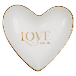 Image of Trinket Tray Love Heart Love 1 Cor. 13:4