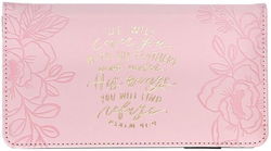 Image of Checkbook Wallet Pink He Will Cover You Ps. 91:4