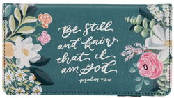 Image of Checkbook Wallet Teal Be Still Ps. 46:10