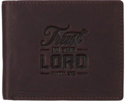 Image of Wallet Leather Brown Trust in the Lord Prov. 3:5