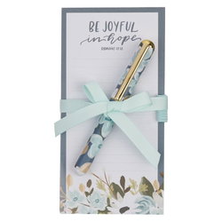 Image of Magnetic Shopping List w/pen Be Joyful in Hope Rom 12:12
