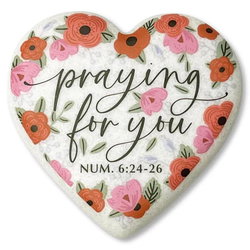 Image of Heart Stone Floral Praying For You
