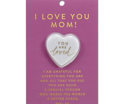 Image of Heart Stone Card I Love You Mom