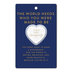 Image of Heart Stone Blue Card You Are Amazing