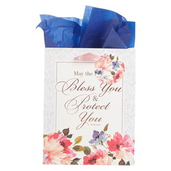 Image of Gift Bag MD White/Blue May the Lord Bless Num. 6:24