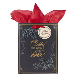 Image of Gift Bag MD Blue/Red Christ the Savior is born