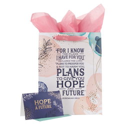 Image of Gift Bag w/ Card LG Portrait Hope & a Future Jer. 29:11