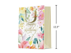Image of Large Gift Bag, Floral Bday