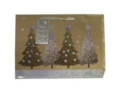 Image of Paper T. Xmas DLX Gift Bag, Chrismas Trees, Jumbo, 16.5×12.2×4.7′