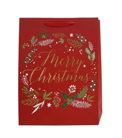 Image of Paper T. Xmas DLX Gift Bag, Merry, Jumbo, 12.2’x16.5’x4.7′