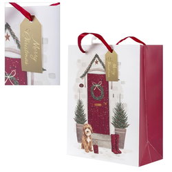 Image of Paper T. Xmas Gift Bag-Large Matte & Glitter, j-hook