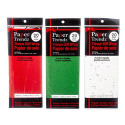 Image of Paper T. Xmas 20-Sheet Confetti Tissue, 20’x20′, 3/c (Wht/Grn/Red)