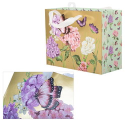 Image of Med Horiz. Gift Bag Floral, Matte