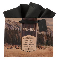 Image of Gift Bag LG Landscape Man of God 1 Tim. 6:11
