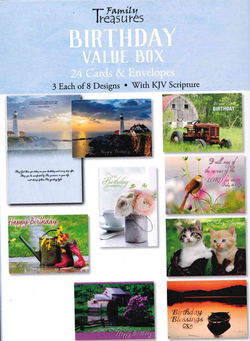 Image of Boxed Birthday Value Box 24 cards