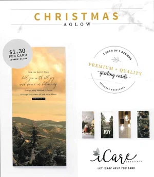 ICare - Aglow - 10 Pack Greeting Cards