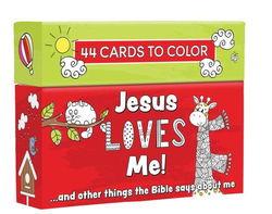 Image of Coloring Cards Jesus Loves Me
