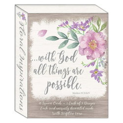 Image of Floral Inspirations – Boxed Note Card Assortment – 20 Cards & 20 Envelopes