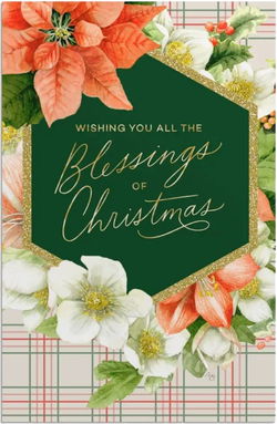 Image of Cards Christmas Floral Blessings 18/box
